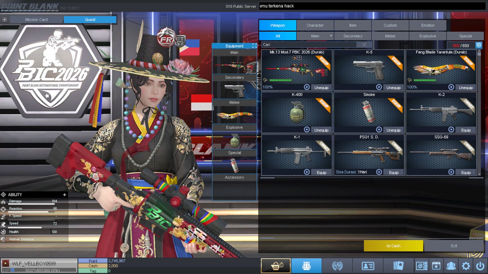 BINTANG 1 IDOL AWP FANGBLADE PERMANEN