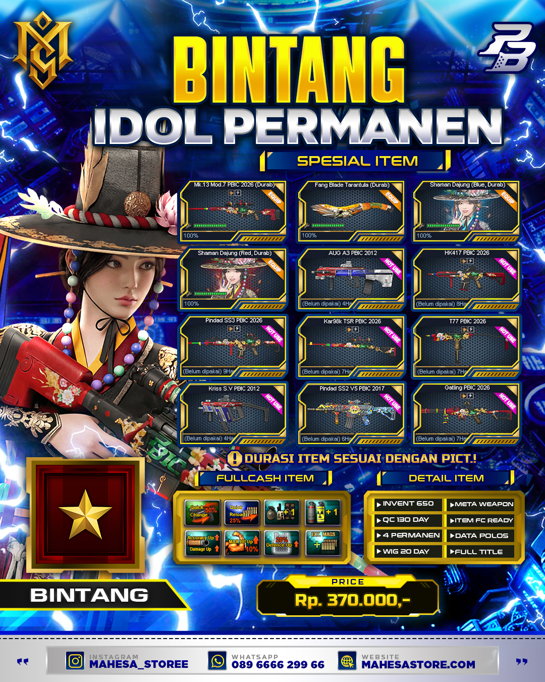 BINTANG 1 IDOL SHAMAN PERMANEN