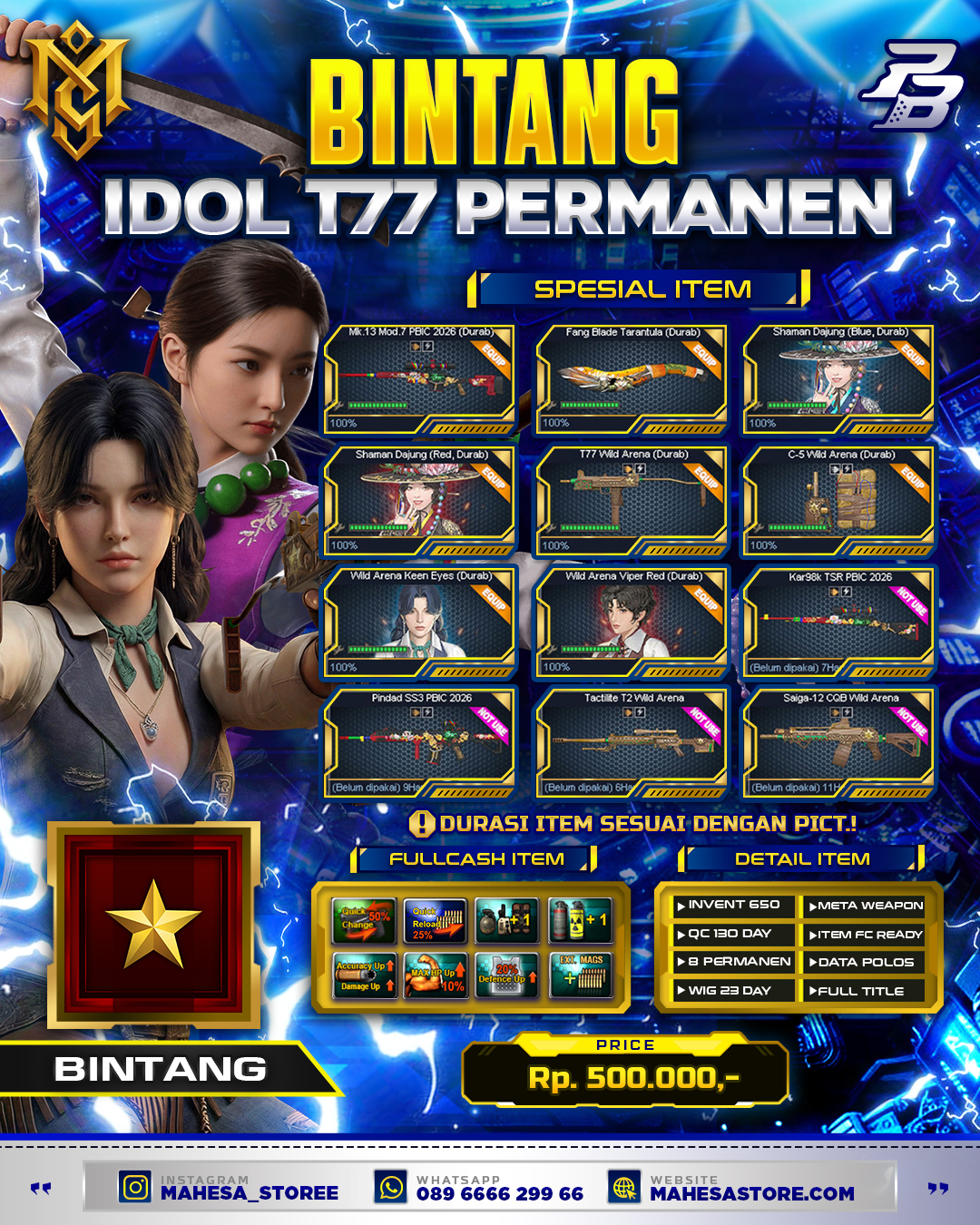 BINTANG IDOL T77 PERMANEN