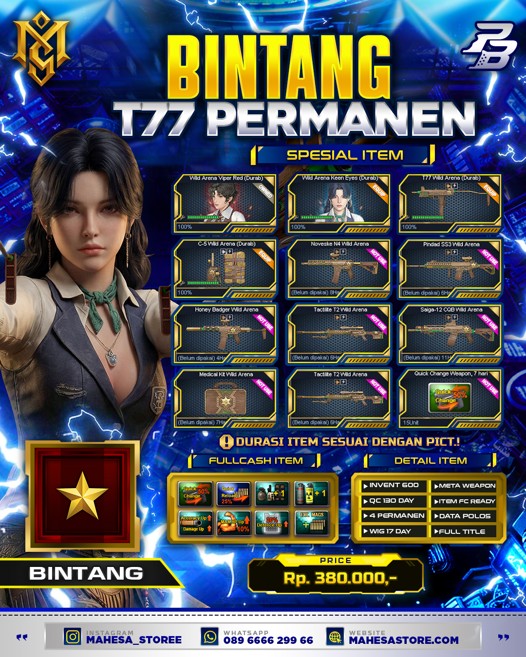 BINTANG 1 T77 PERMANEN