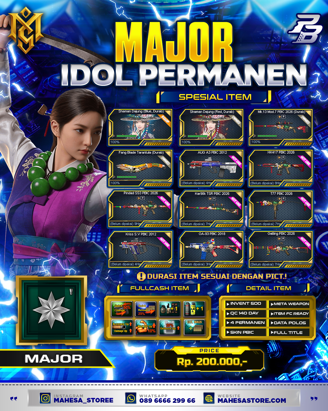 MAJOR IDOL SHAMAN PERMANEN