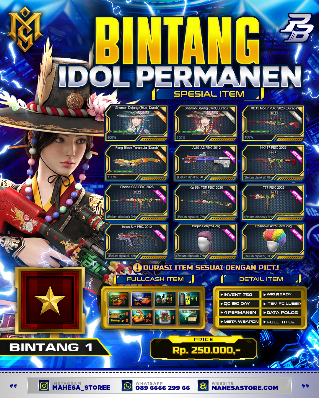BINTANG 1 IDOL SHAMAN PERMANEN