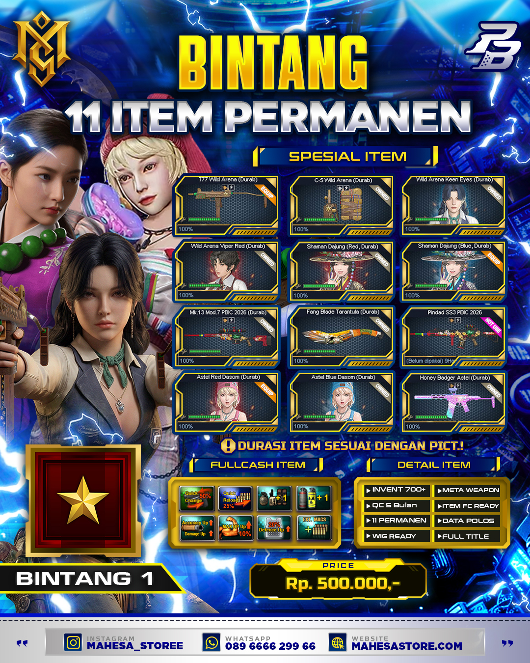 B1 IDOL ASTEL + SHAMAN T77 PERMANEN