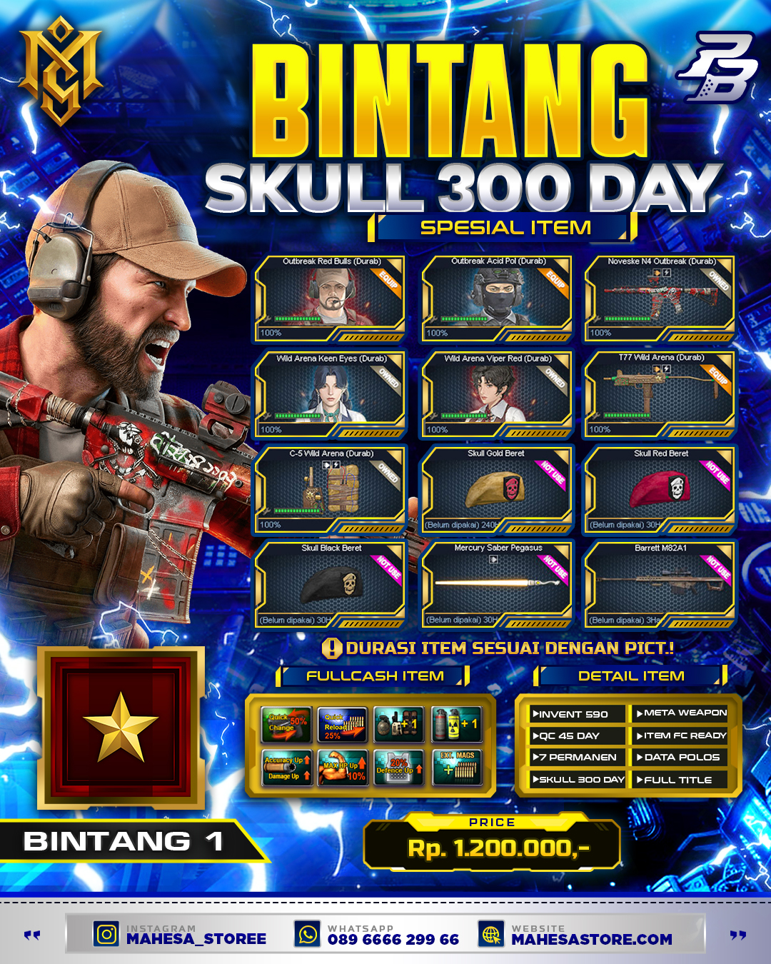 BINTANG SKULL 300 DAY