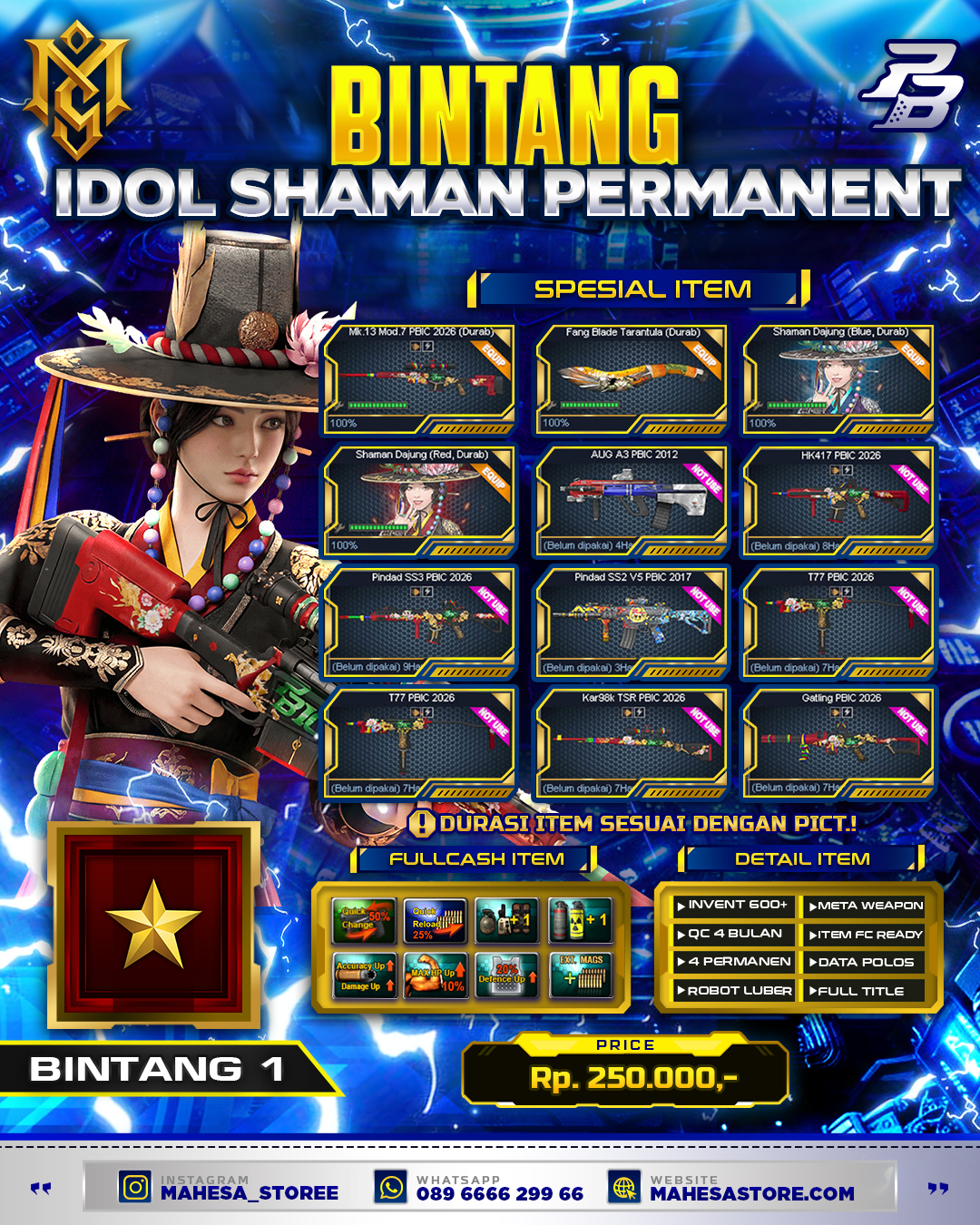 BINTANG 1 IDOL AWP FANGBLADE PERMANEN