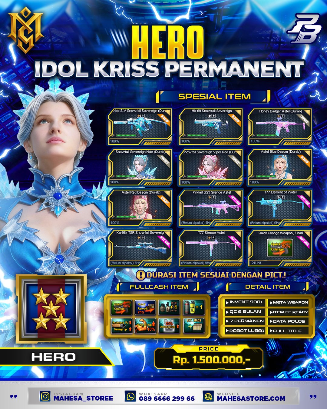 HERO B5 KRISS IDOL PERMANEN