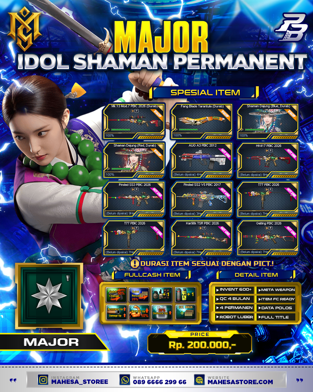 M1 IDOL SHAMAN PERMANEN