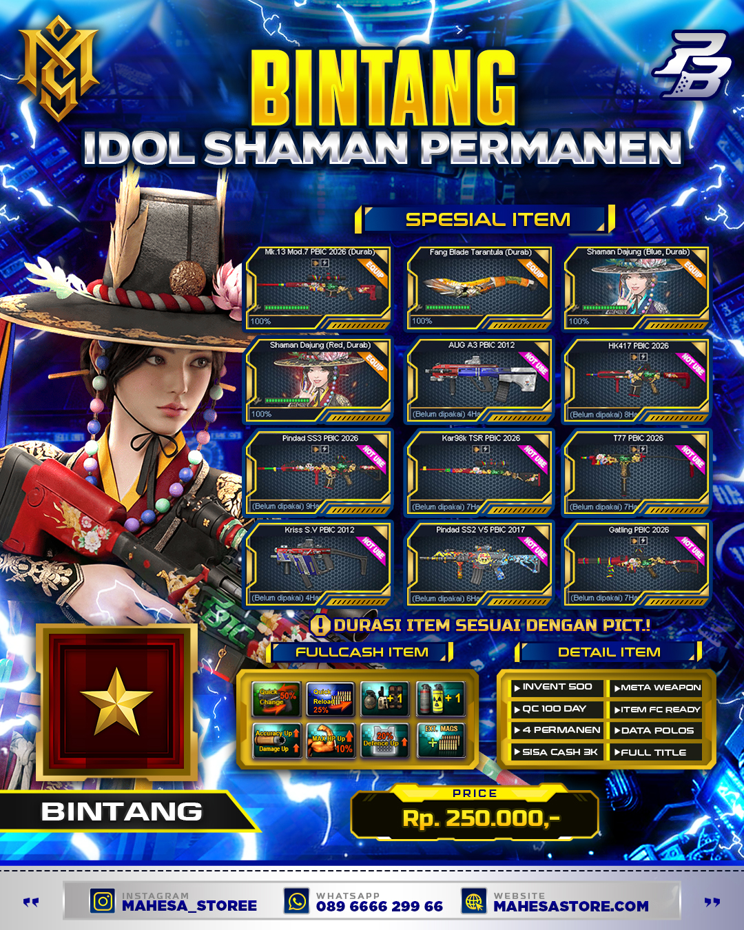 BINTANG 1 IDOL SHAMAN PERMANEN