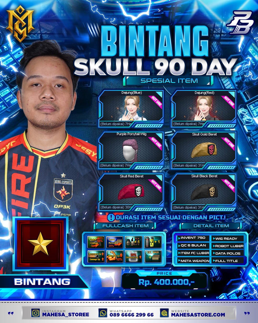BINTANG SKULL 90 DAY