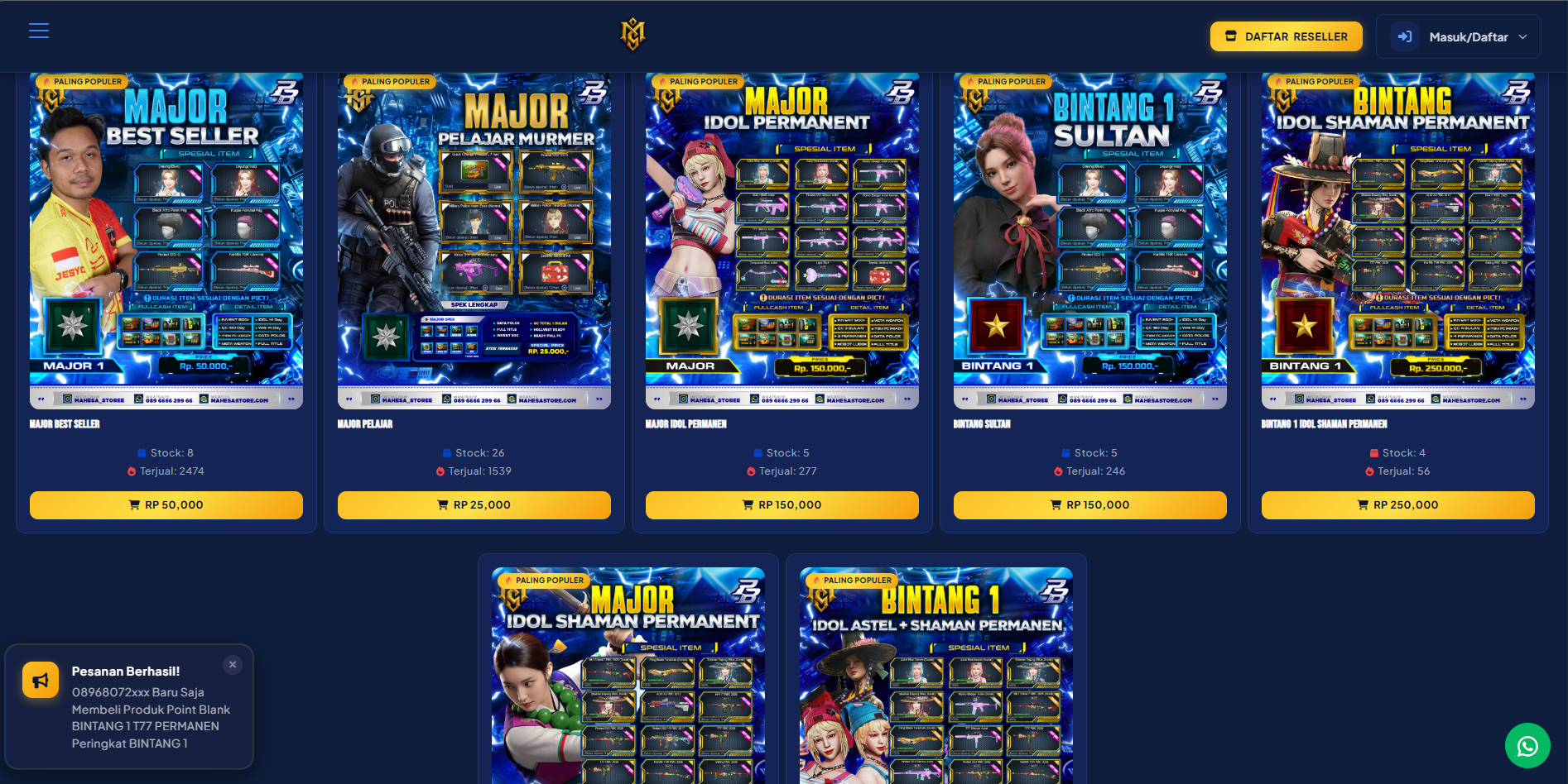 Mahesa Store — Toko Utama