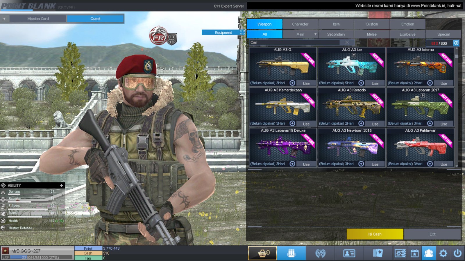 Spesifikasi B1 SKULL GOLD BERET 30 DAY
