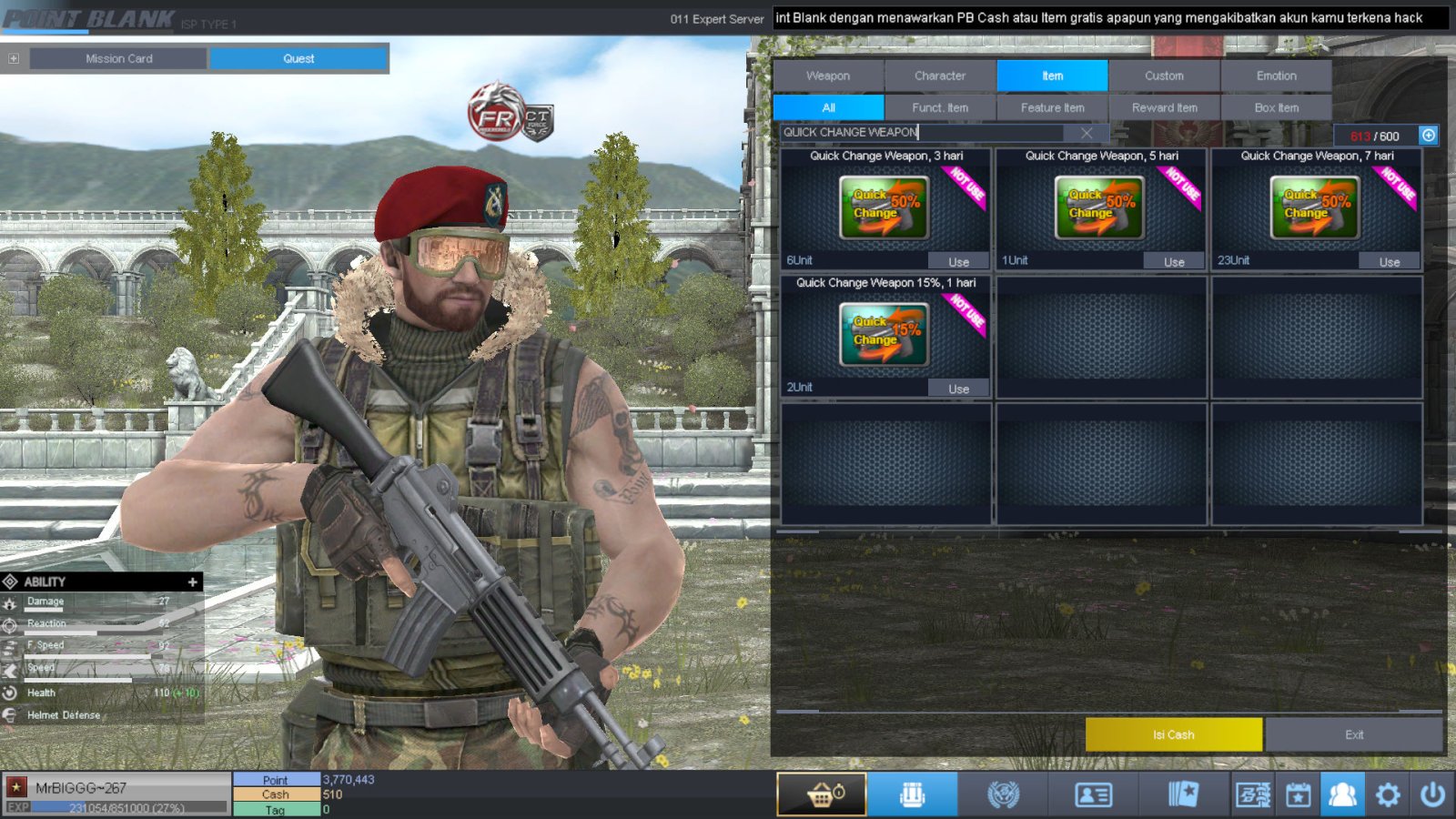 Spesifikasi B1 SKULL GOLD BERET 30 DAY