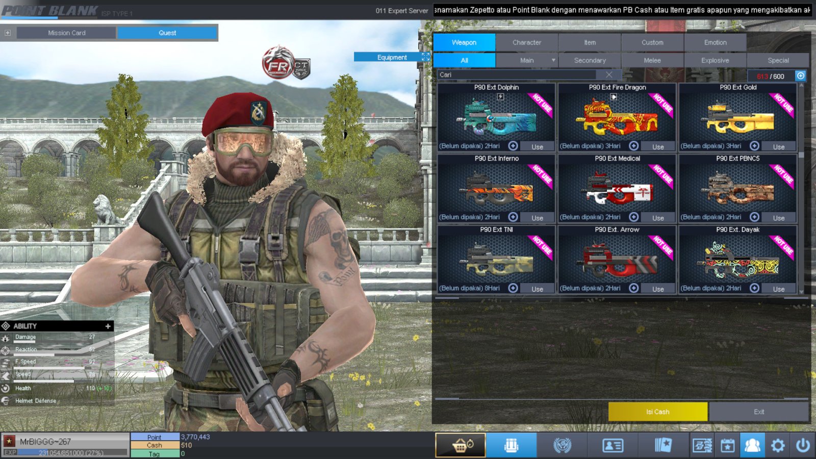 Spesifikasi B1 SKULL GOLD BERET 30 DAY