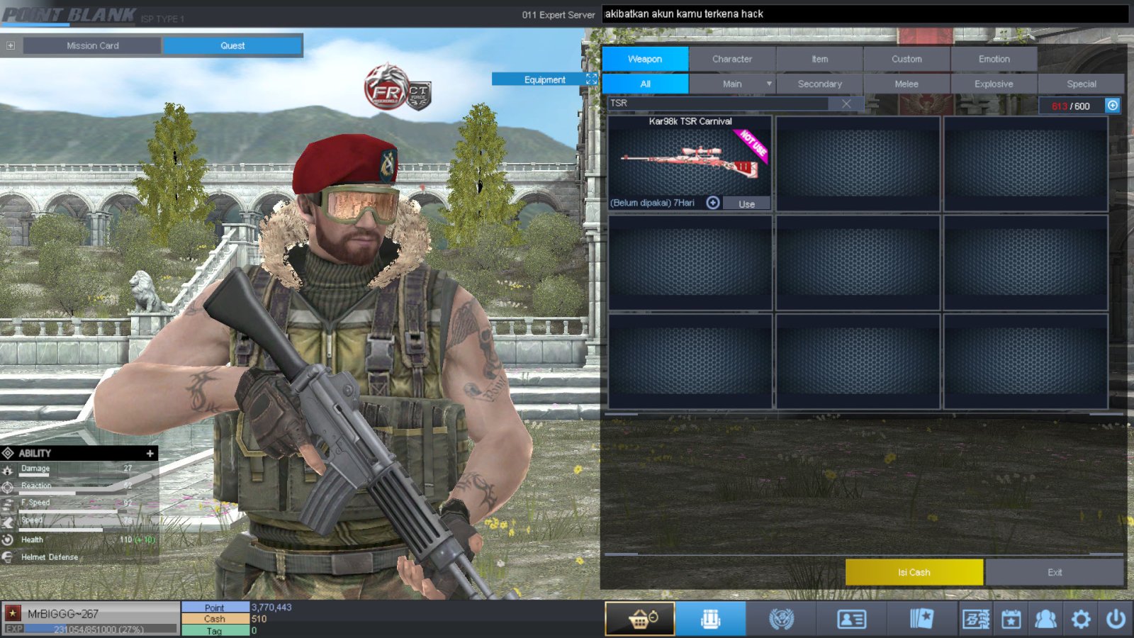 Spesifikasi B1 SKULL GOLD BERET 30 DAY