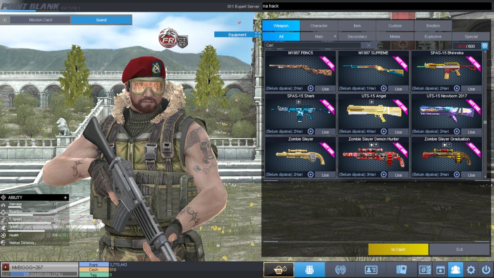 Spesifikasi B1 SKULL GOLD BERET 30 DAY