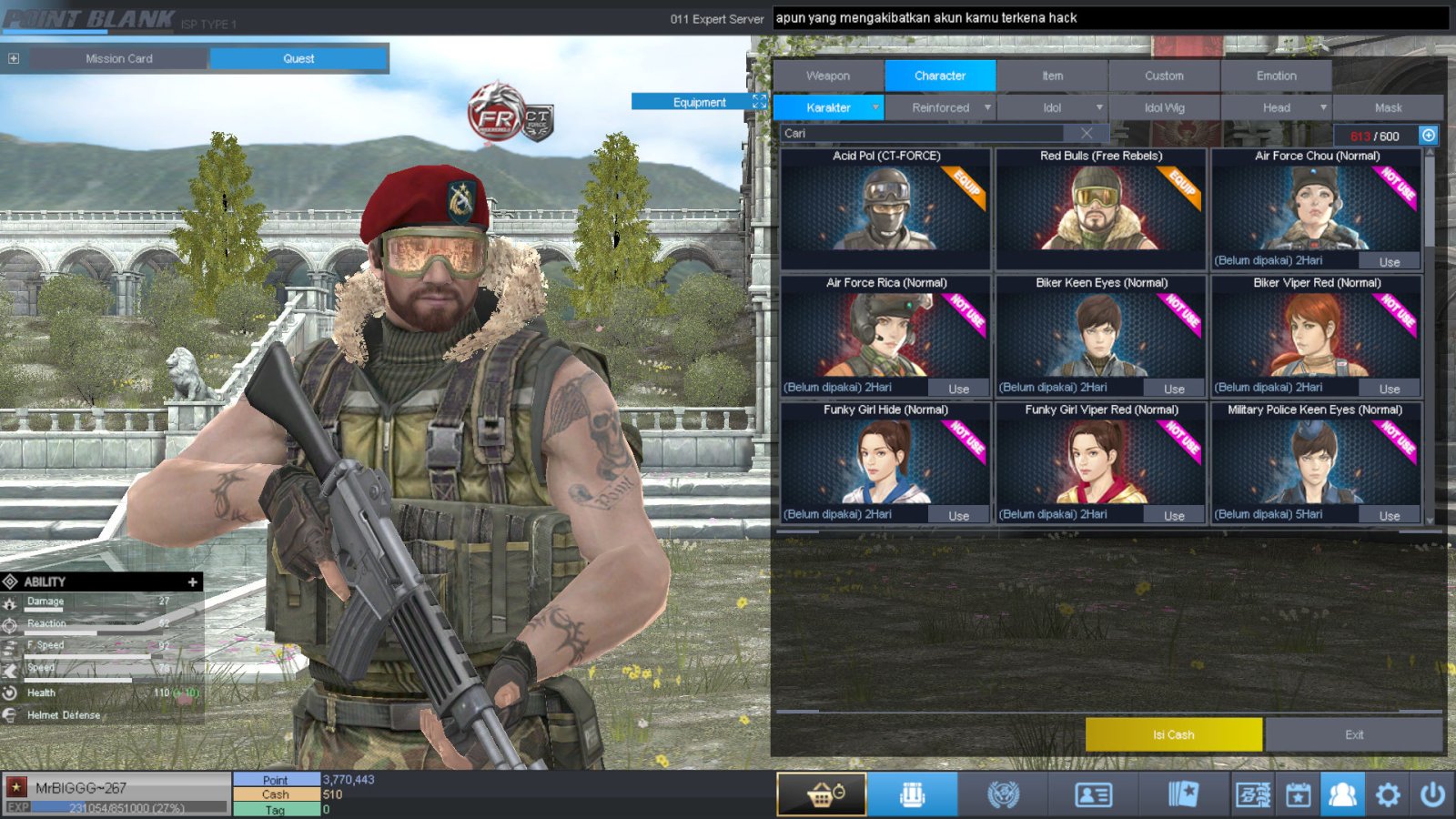 Spesifikasi B1 SKULL GOLD BERET 30 DAY