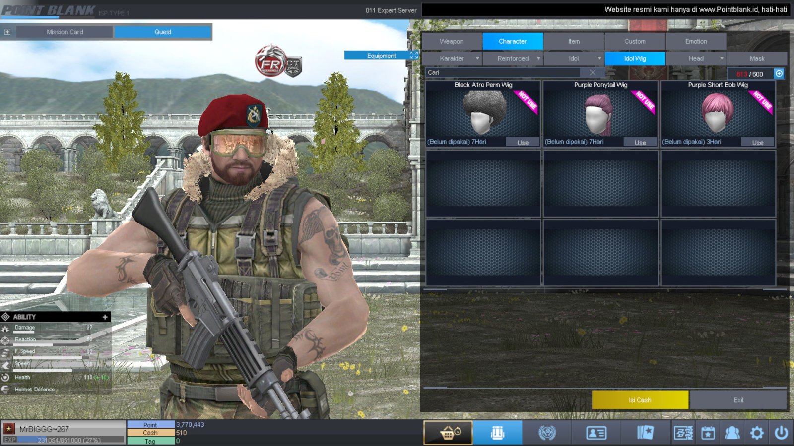 Spesifikasi B1 SKULL GOLD BERET 30 DAY