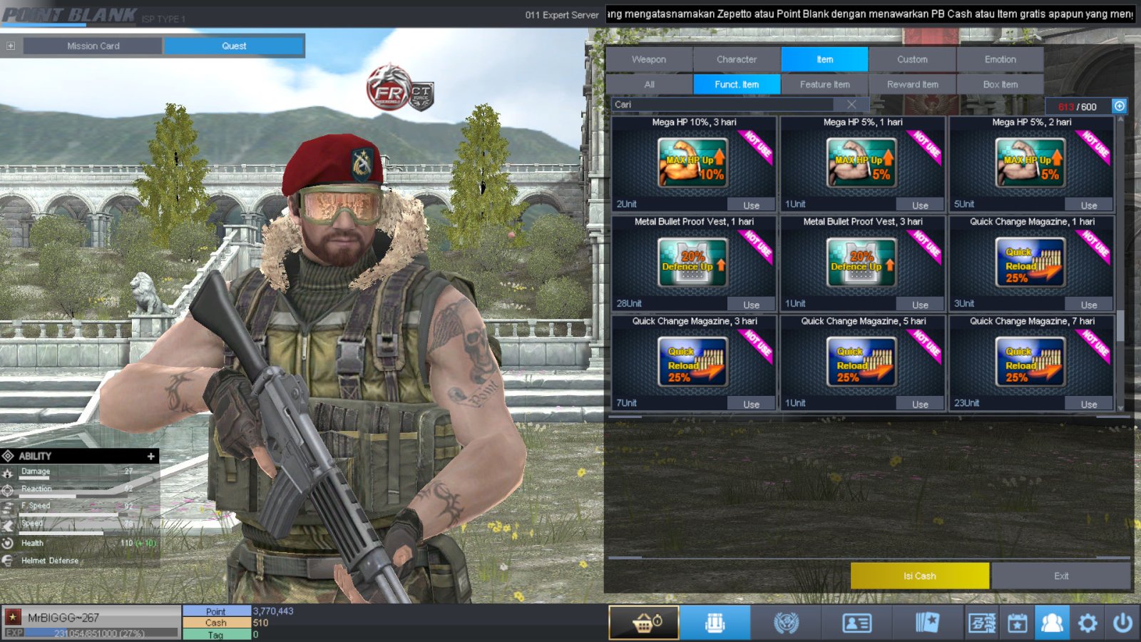 Spesifikasi B1 SKULL GOLD BERET 30 DAY