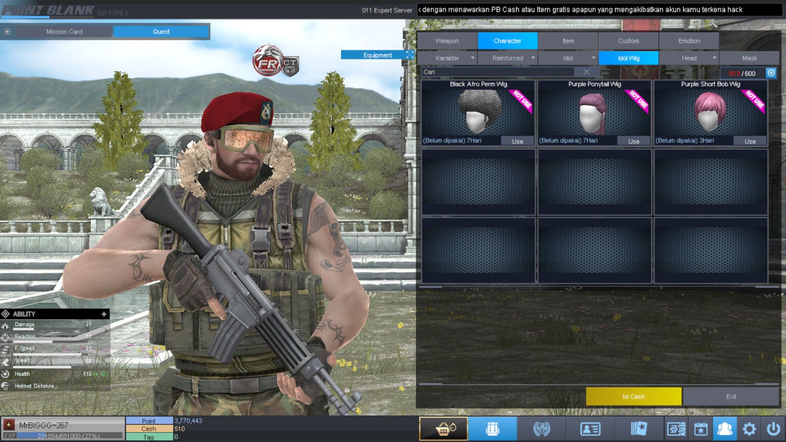 Spesifikasi B1 SKULL GOLD BERET 30 DAY