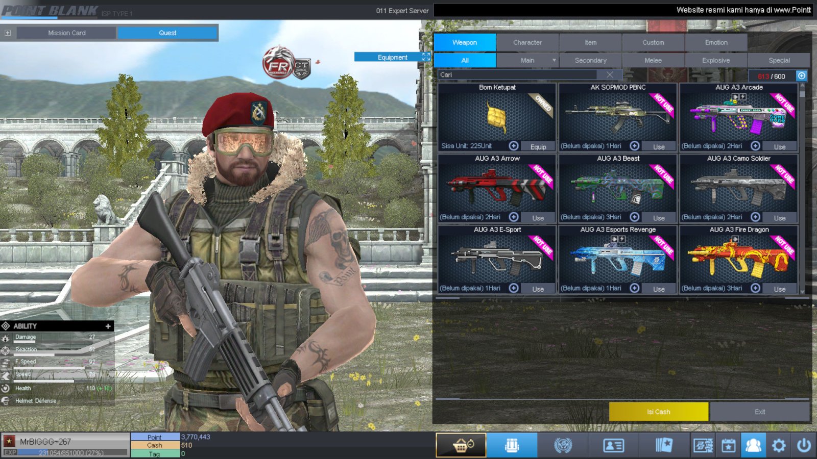 Spesifikasi B1 SKULL GOLD BERET 30 DAY