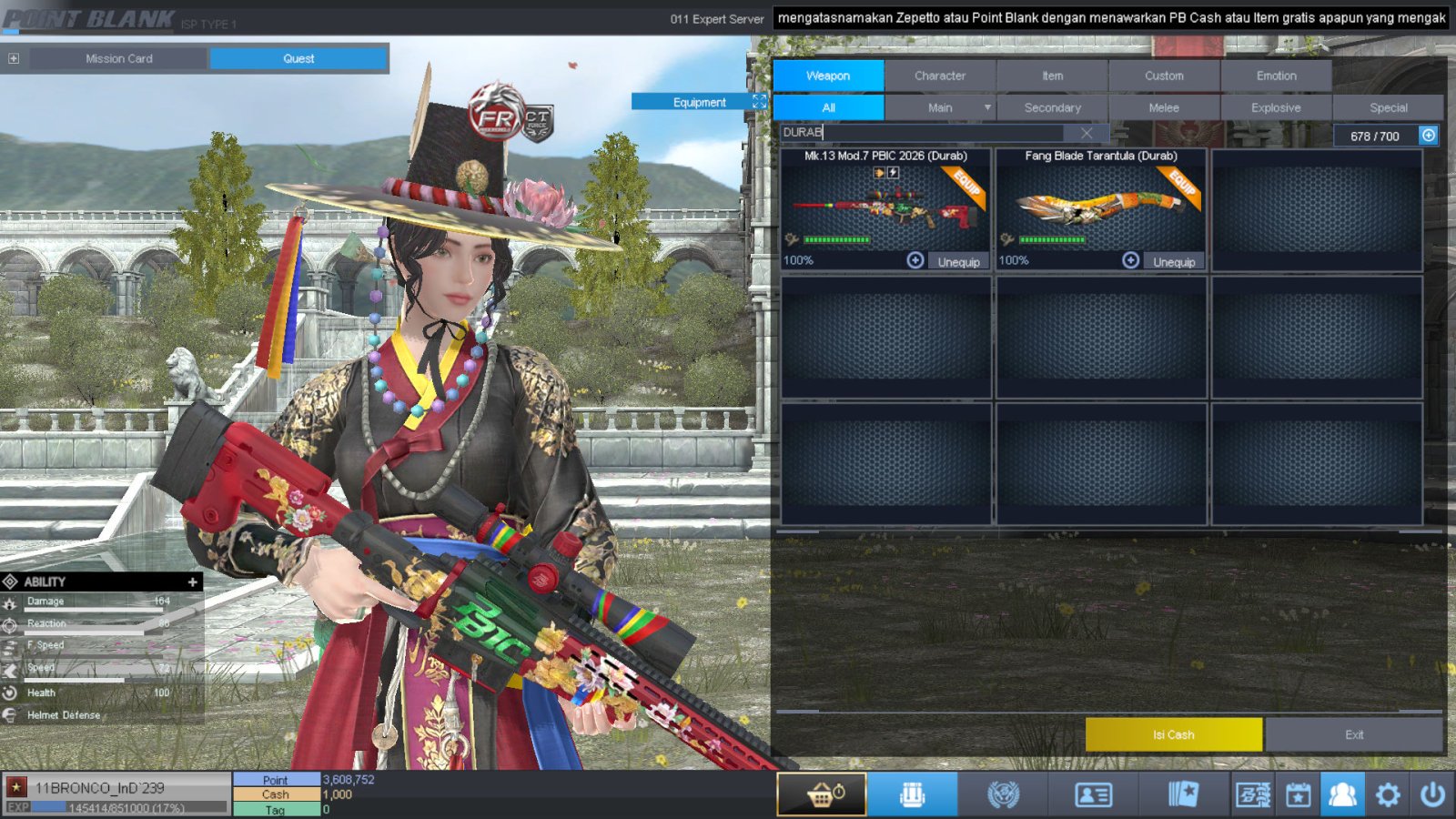 Spesifikasi BINTANG 1 IDOL SHAMAN PERMANEN