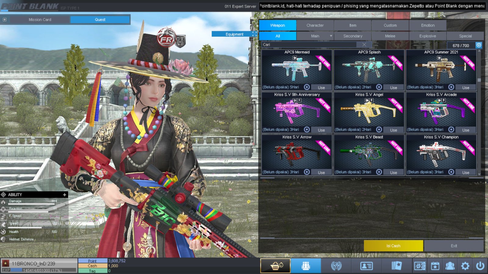 Spesifikasi BINTANG 1 IDOL SHAMAN PERMANEN