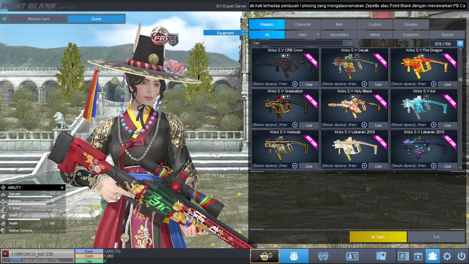 Spesifikasi BINTANG 1 IDOL SHAMAN PERMANEN