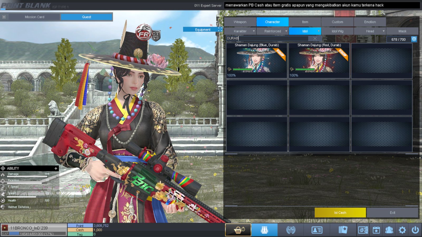 Spesifikasi BINTANG 1 IDOL SHAMAN PERMANEN