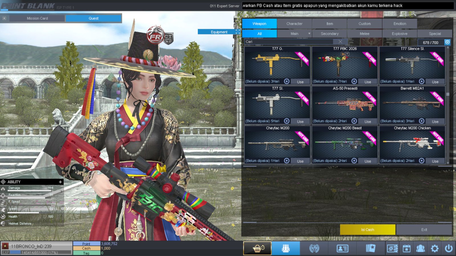 Spesifikasi BINTANG 1 IDOL SHAMAN PERMANEN