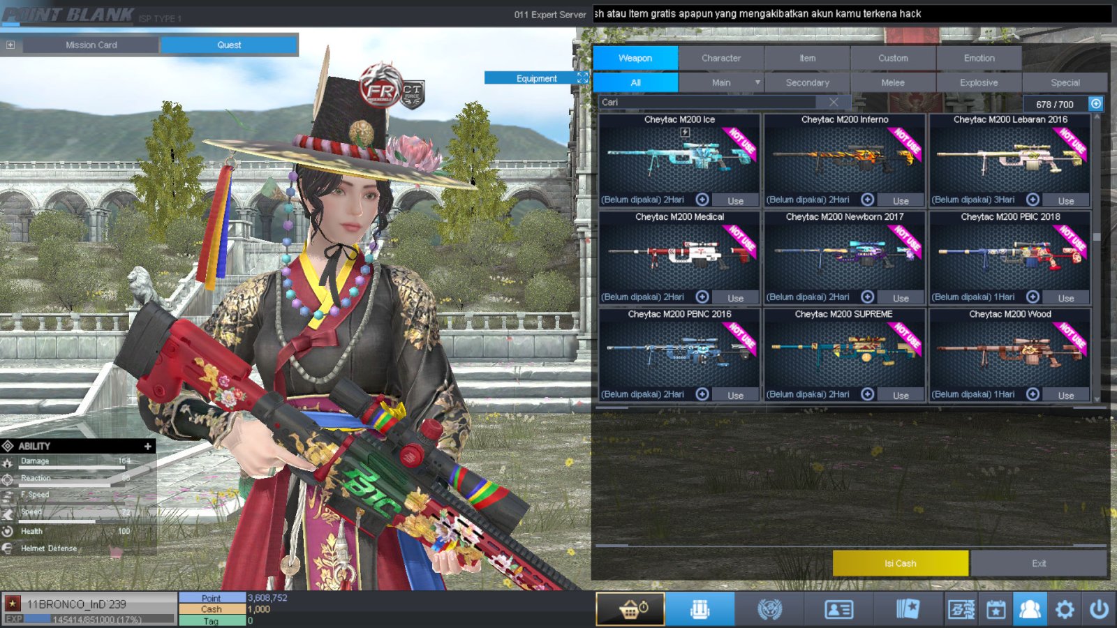 Spesifikasi BINTANG 1 IDOL SHAMAN PERMANEN