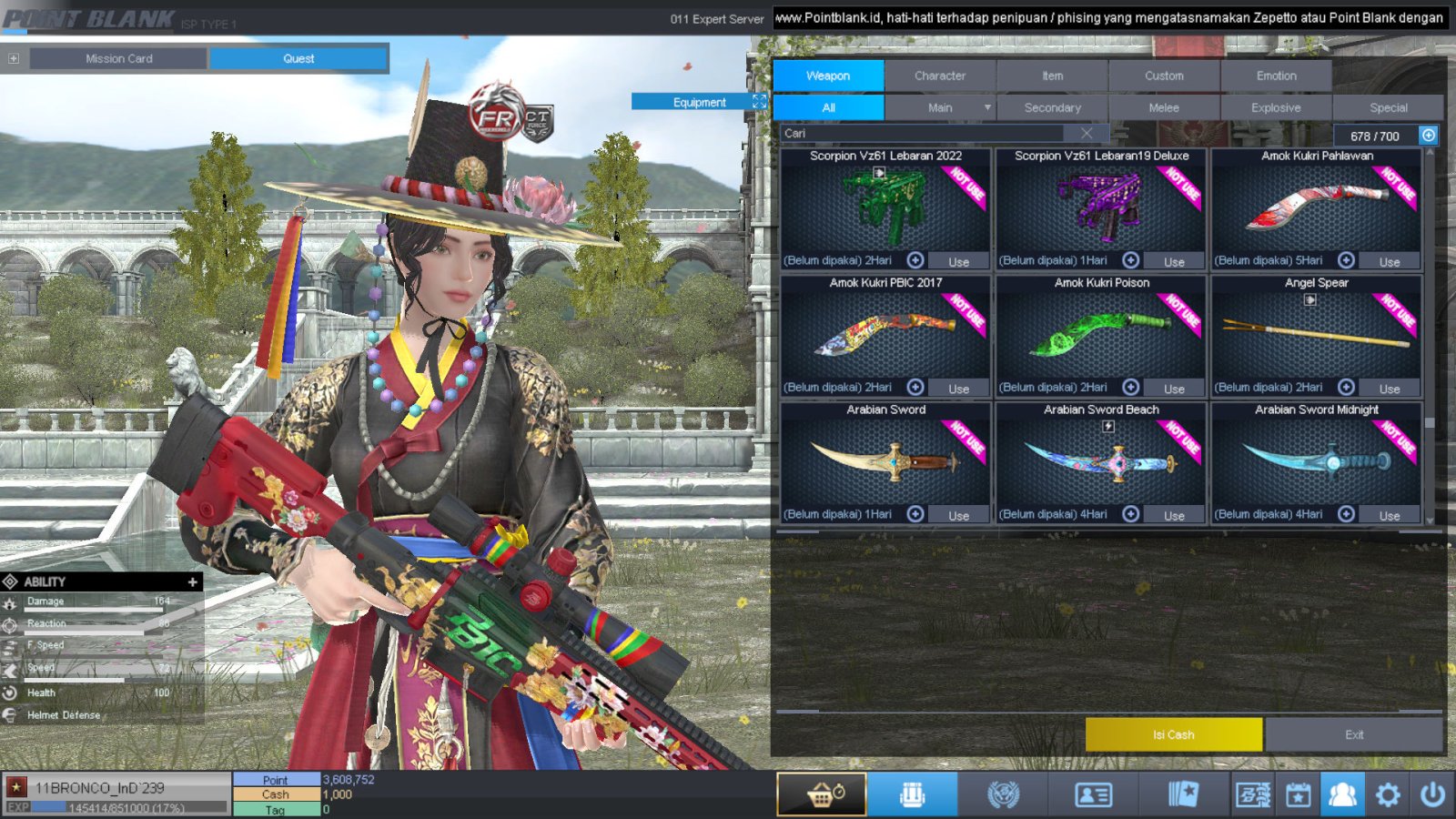 Spesifikasi BINTANG 1 IDOL SHAMAN PERMANEN