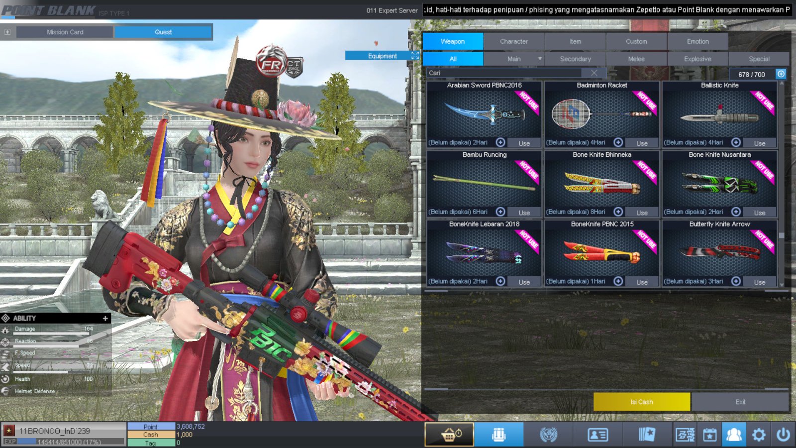 Spesifikasi BINTANG 1 IDOL SHAMAN PERMANEN