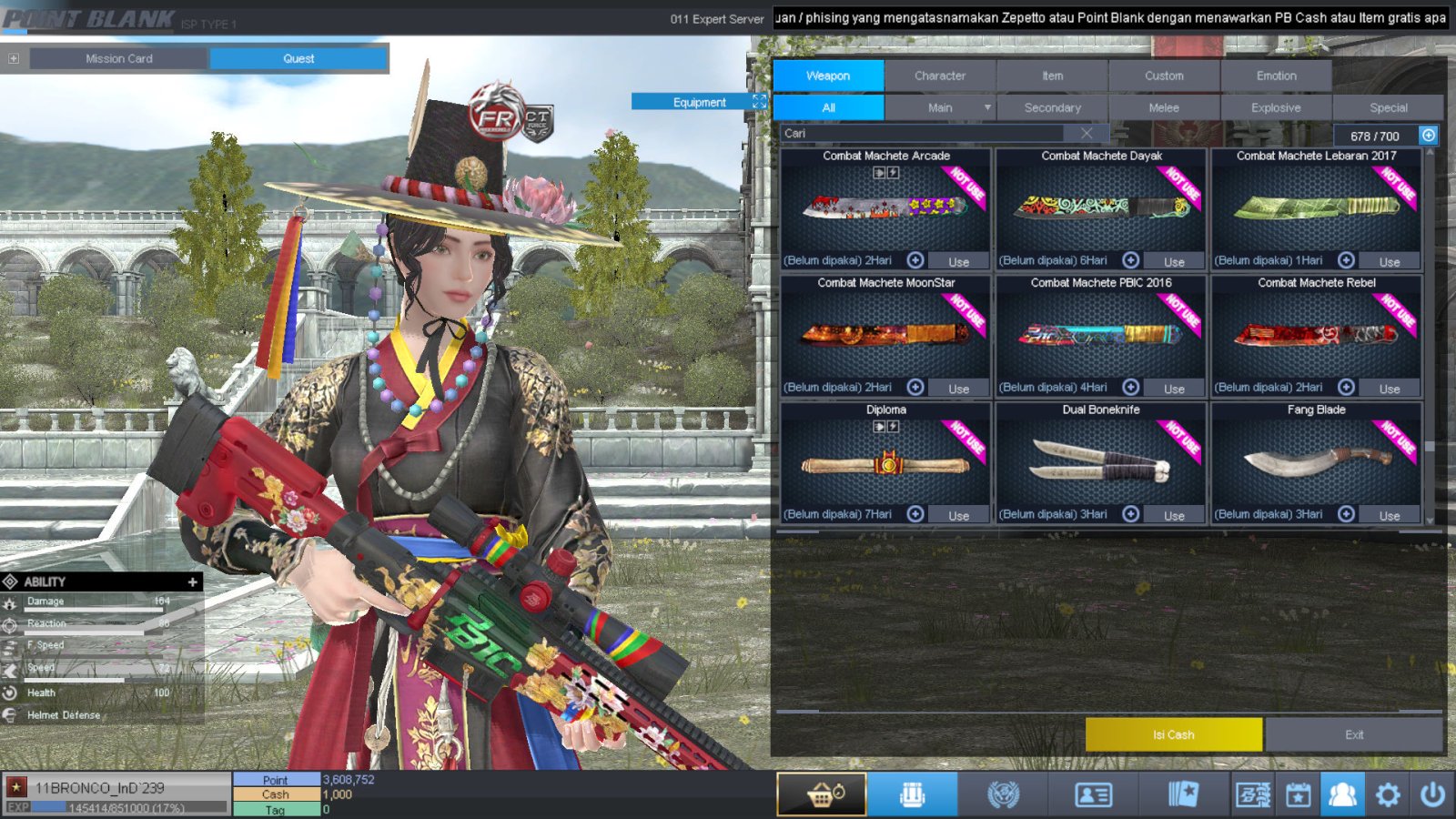 Spesifikasi BINTANG 1 IDOL SHAMAN PERMANEN