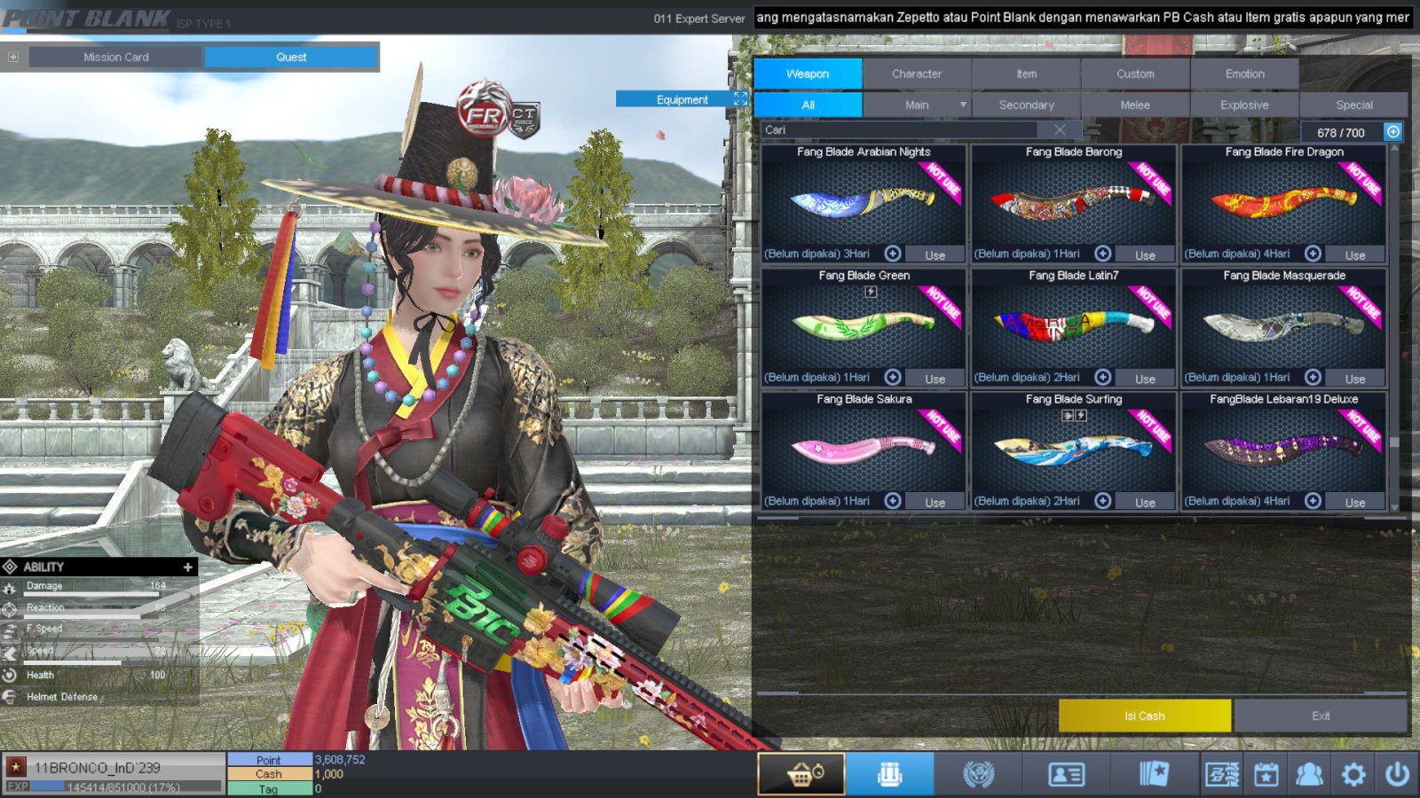 Spesifikasi BINTANG 1 IDOL SHAMAN PERMANEN