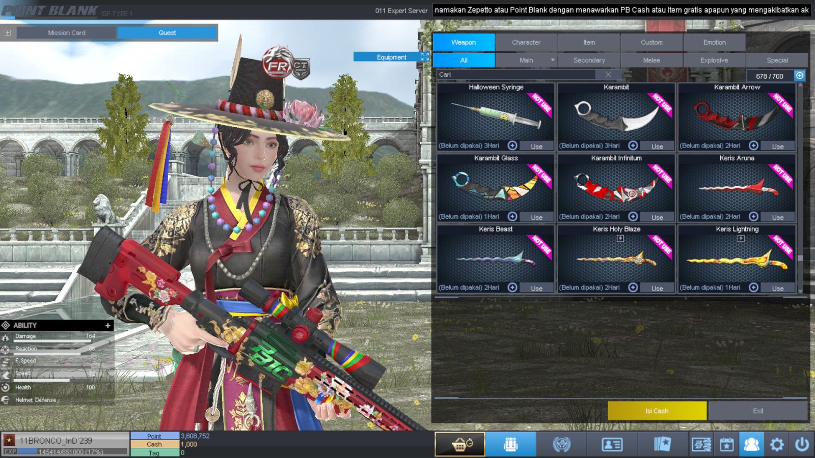 Spesifikasi BINTANG 1 IDOL SHAMAN PERMANEN