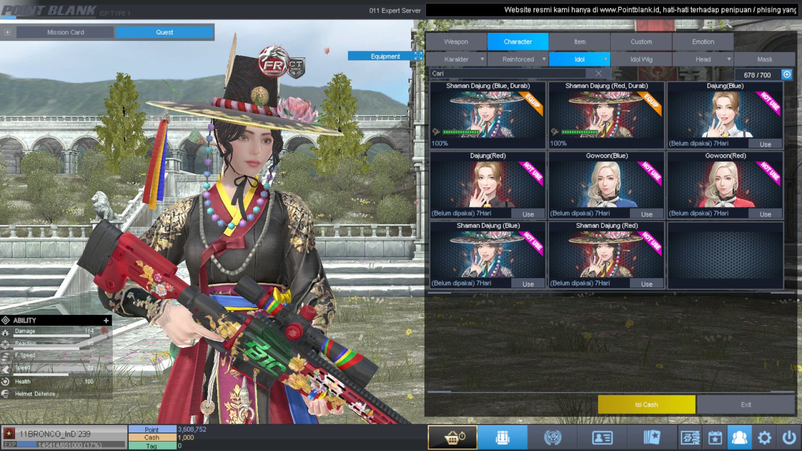 Spesifikasi BINTANG 1 IDOL SHAMAN PERMANEN