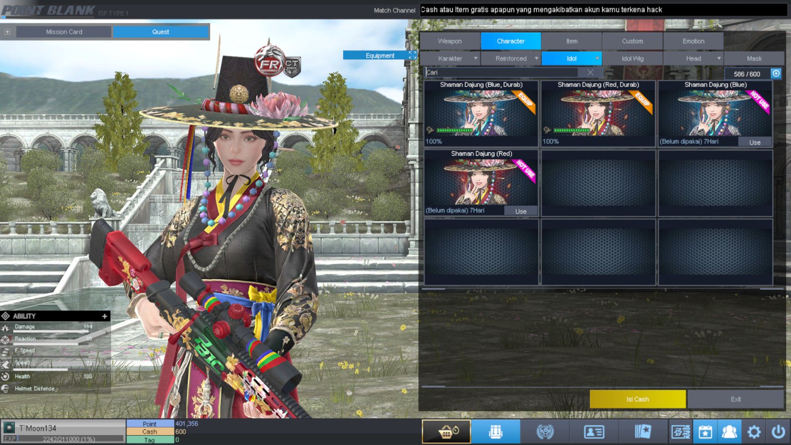Spesifikasi MAJOR IDOL SHAMAN PERMANEN