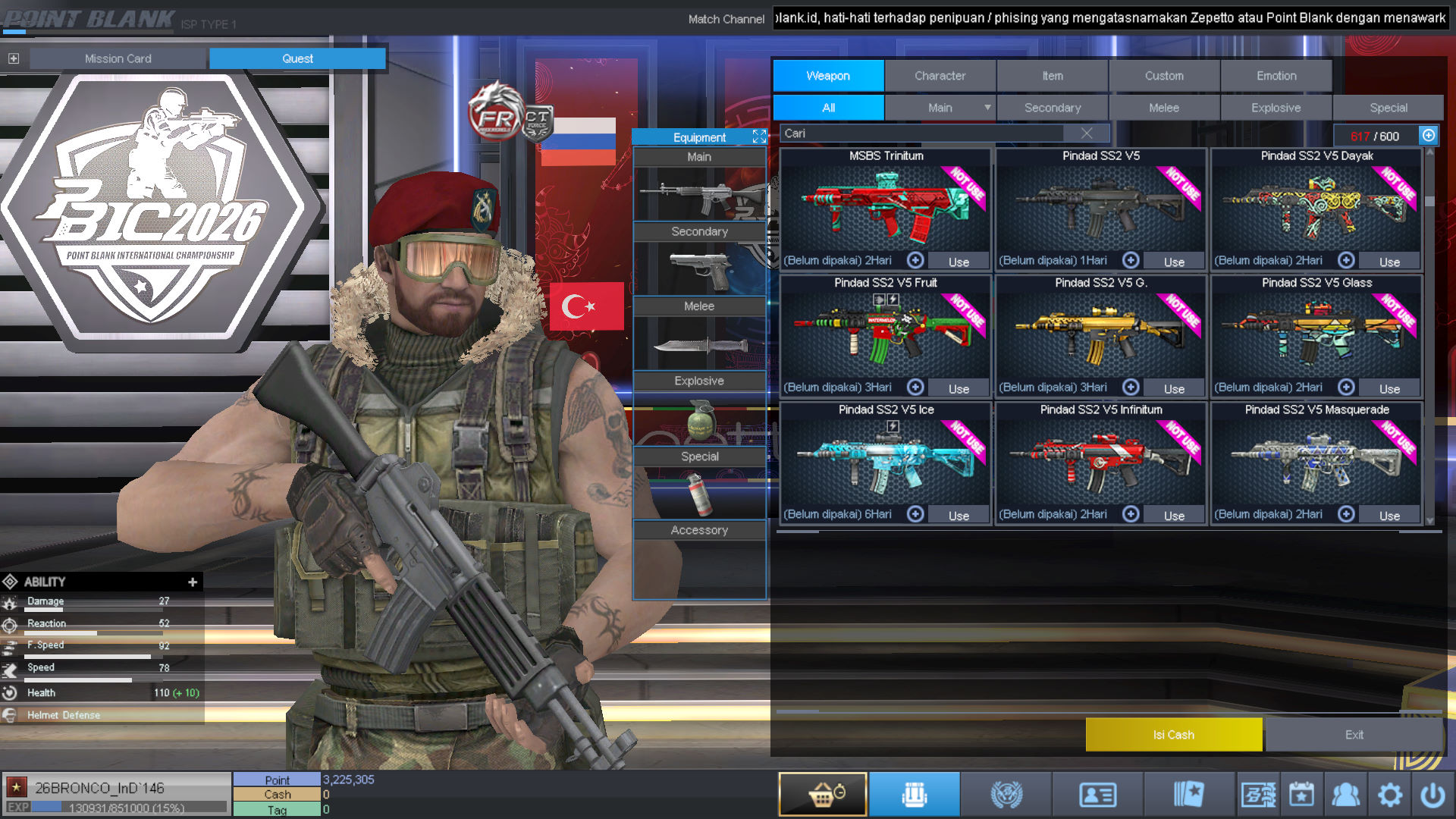 Spesifikasi BINTANG 1