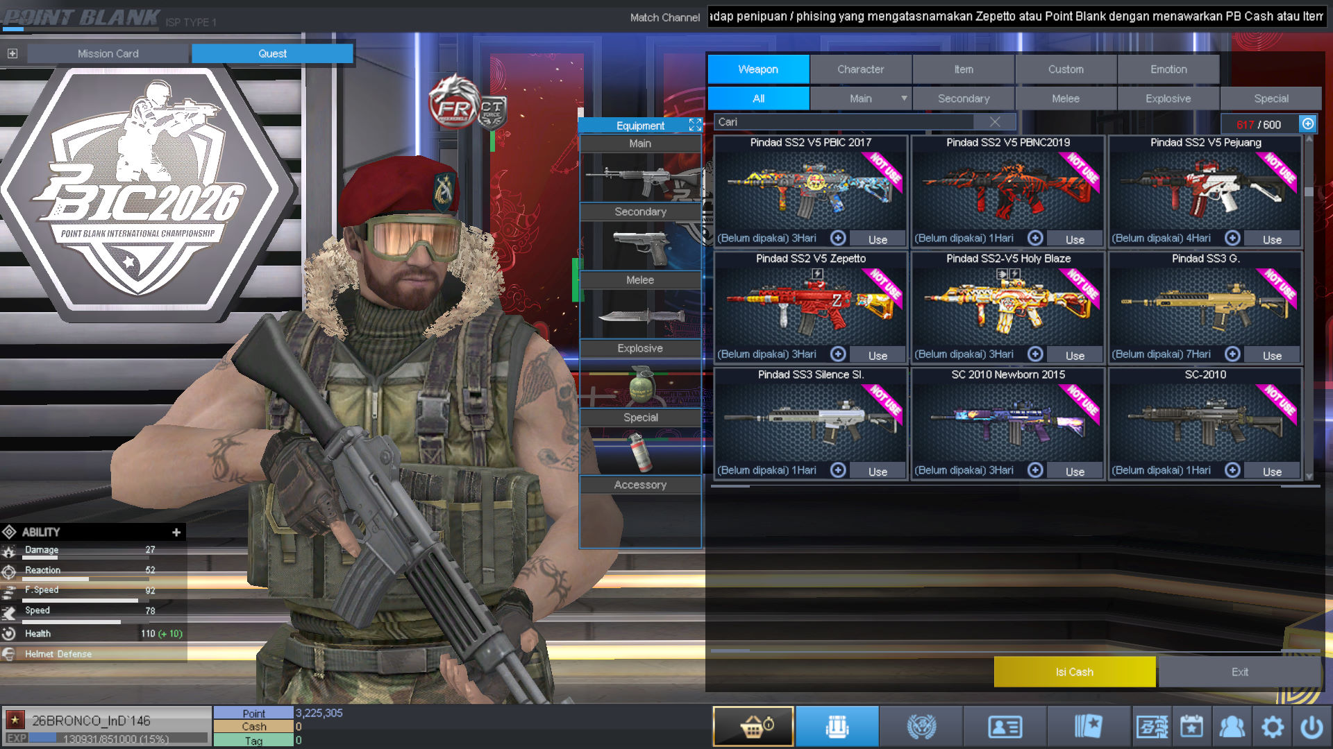 Spesifikasi BINTANG 1