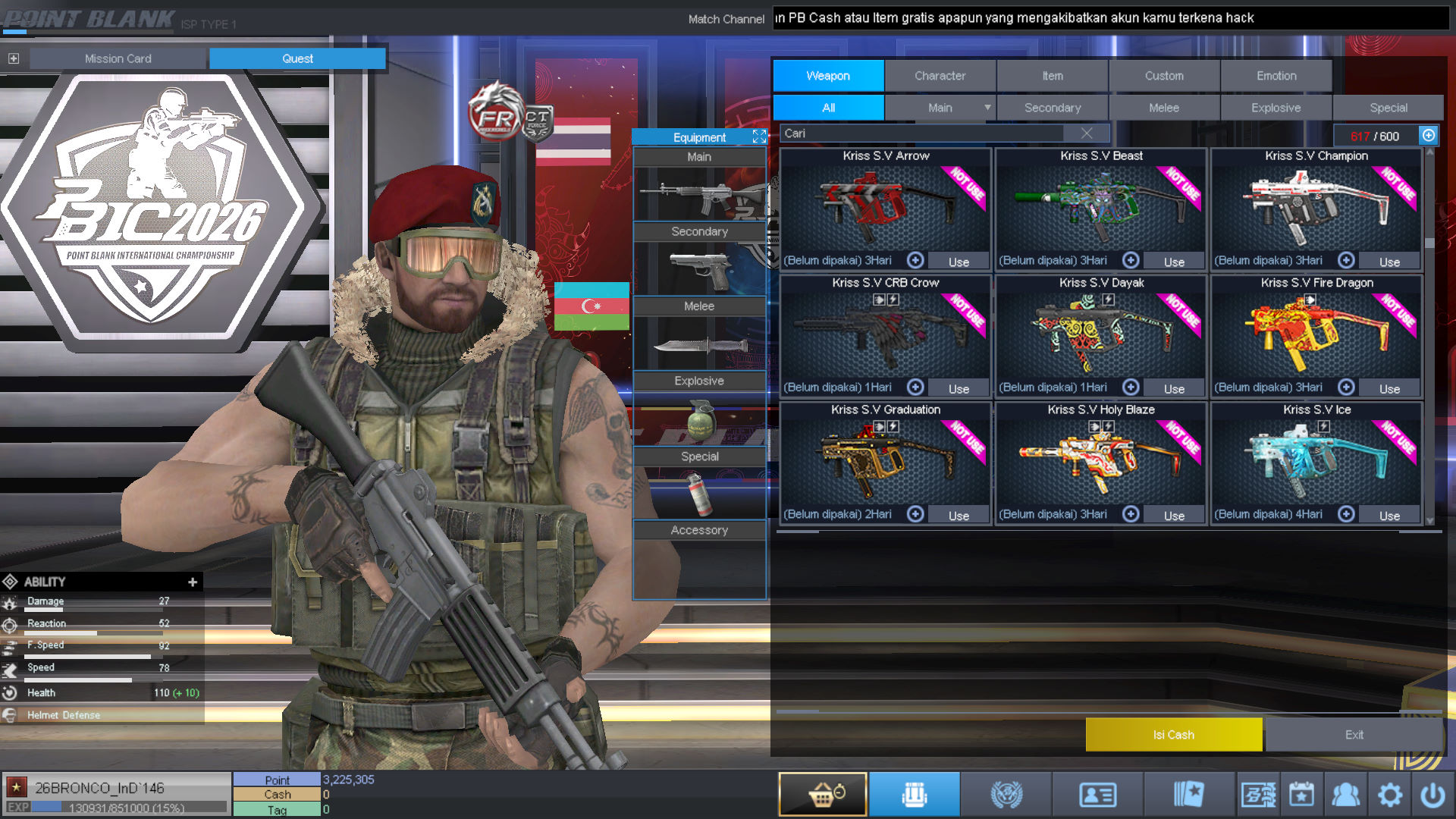 Spesifikasi BINTANG 1