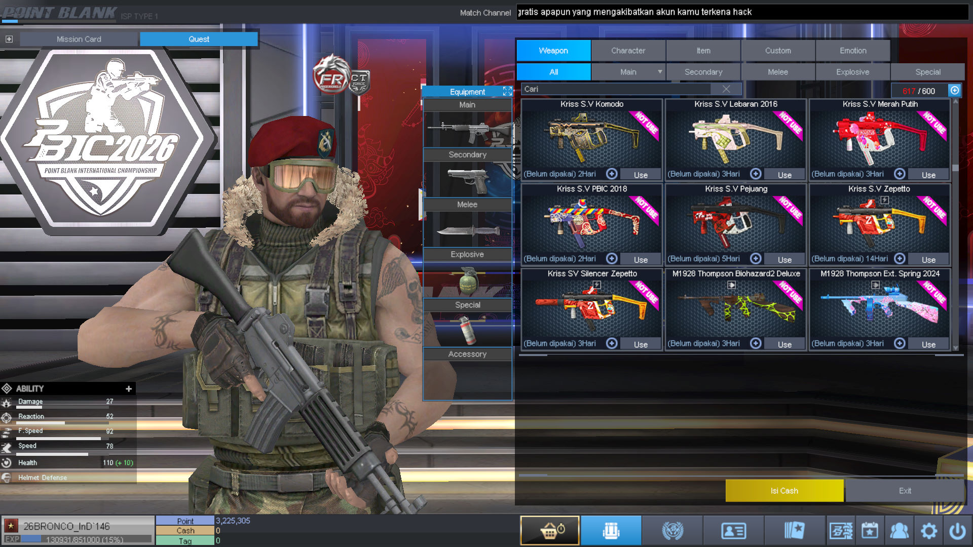 Spesifikasi BINTANG 1