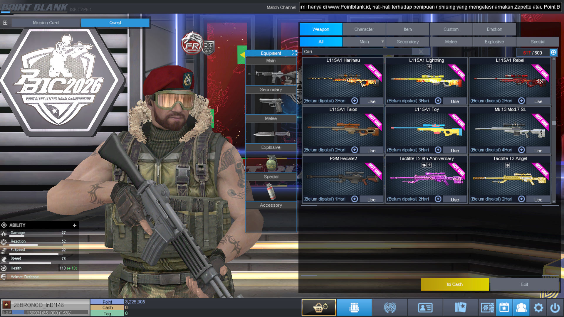 Spesifikasi BINTANG 1