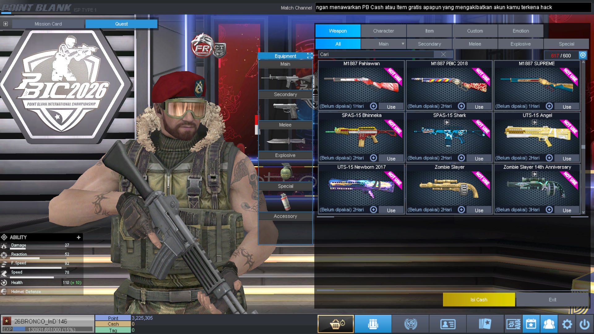 Spesifikasi BINTANG 1