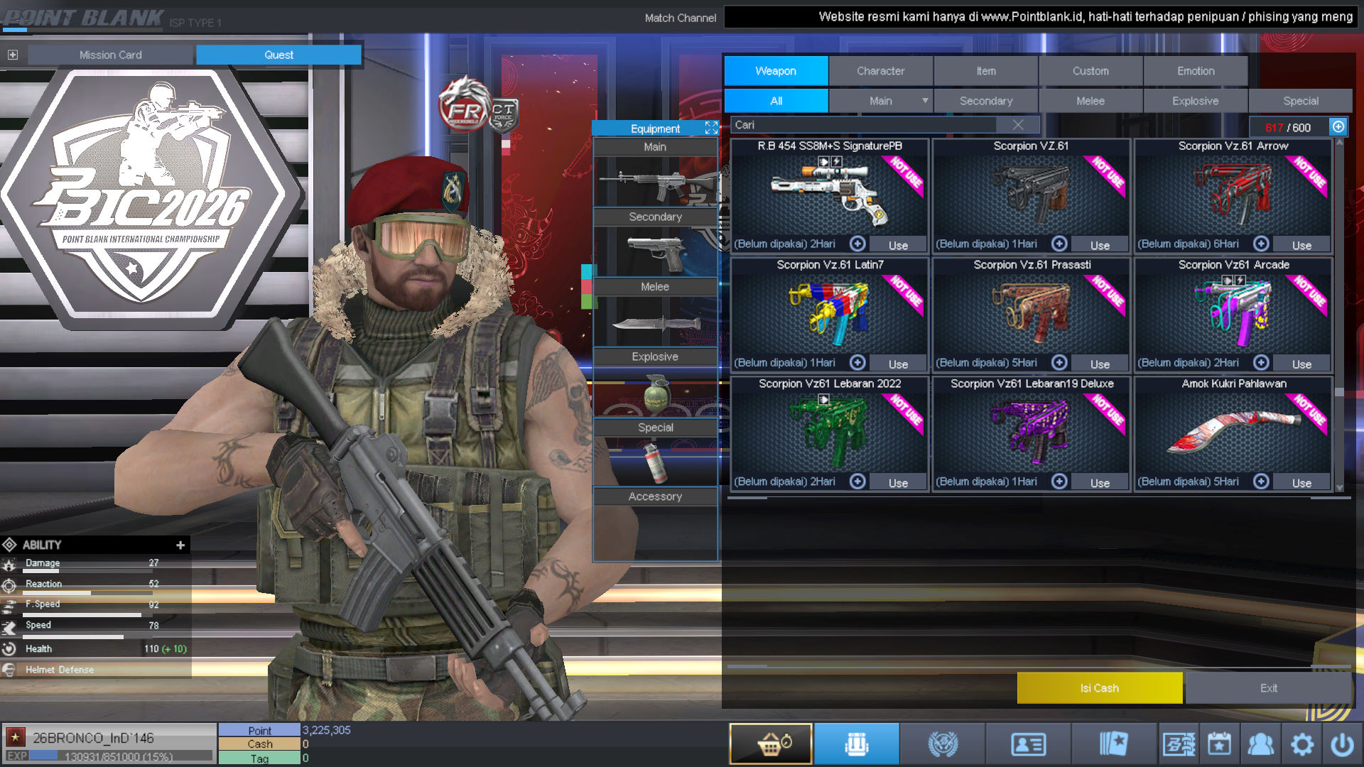 Spesifikasi BINTANG 1