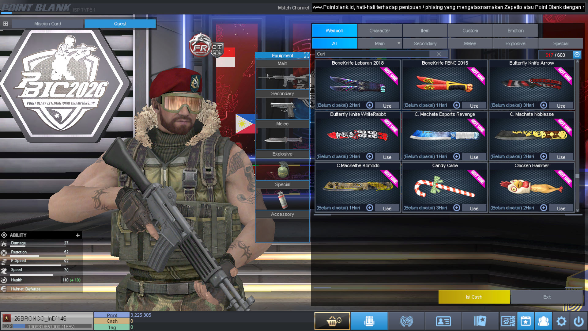 Spesifikasi BINTANG 1