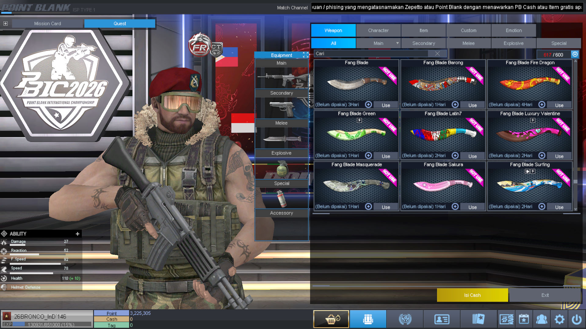 Spesifikasi BINTANG 1