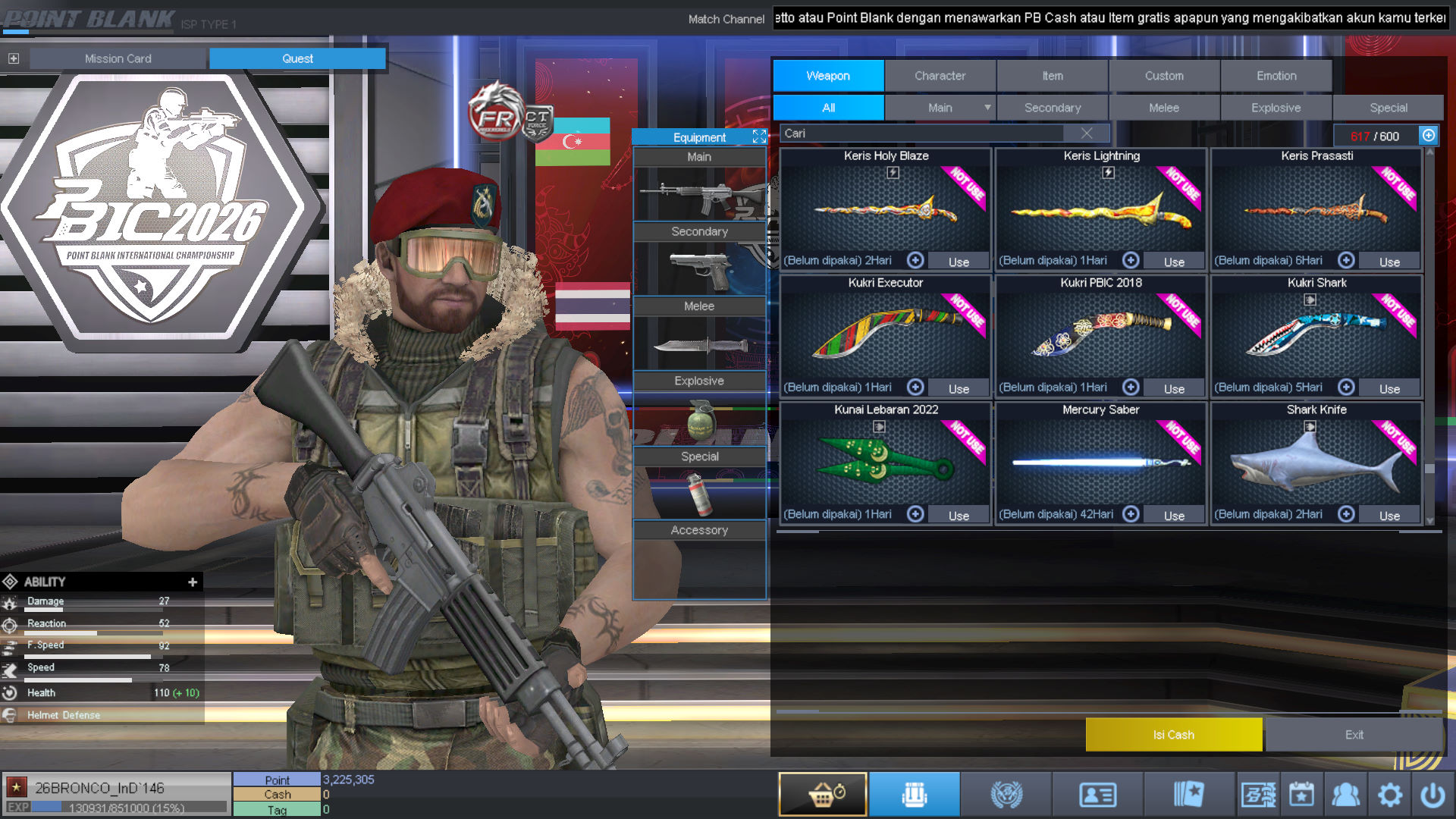 Spesifikasi BINTANG 1