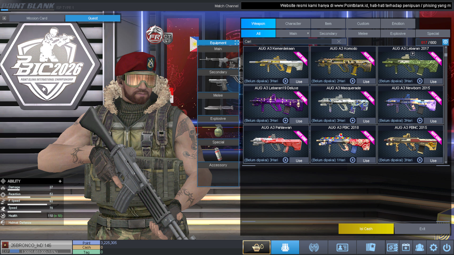 Spesifikasi BINTANG 1