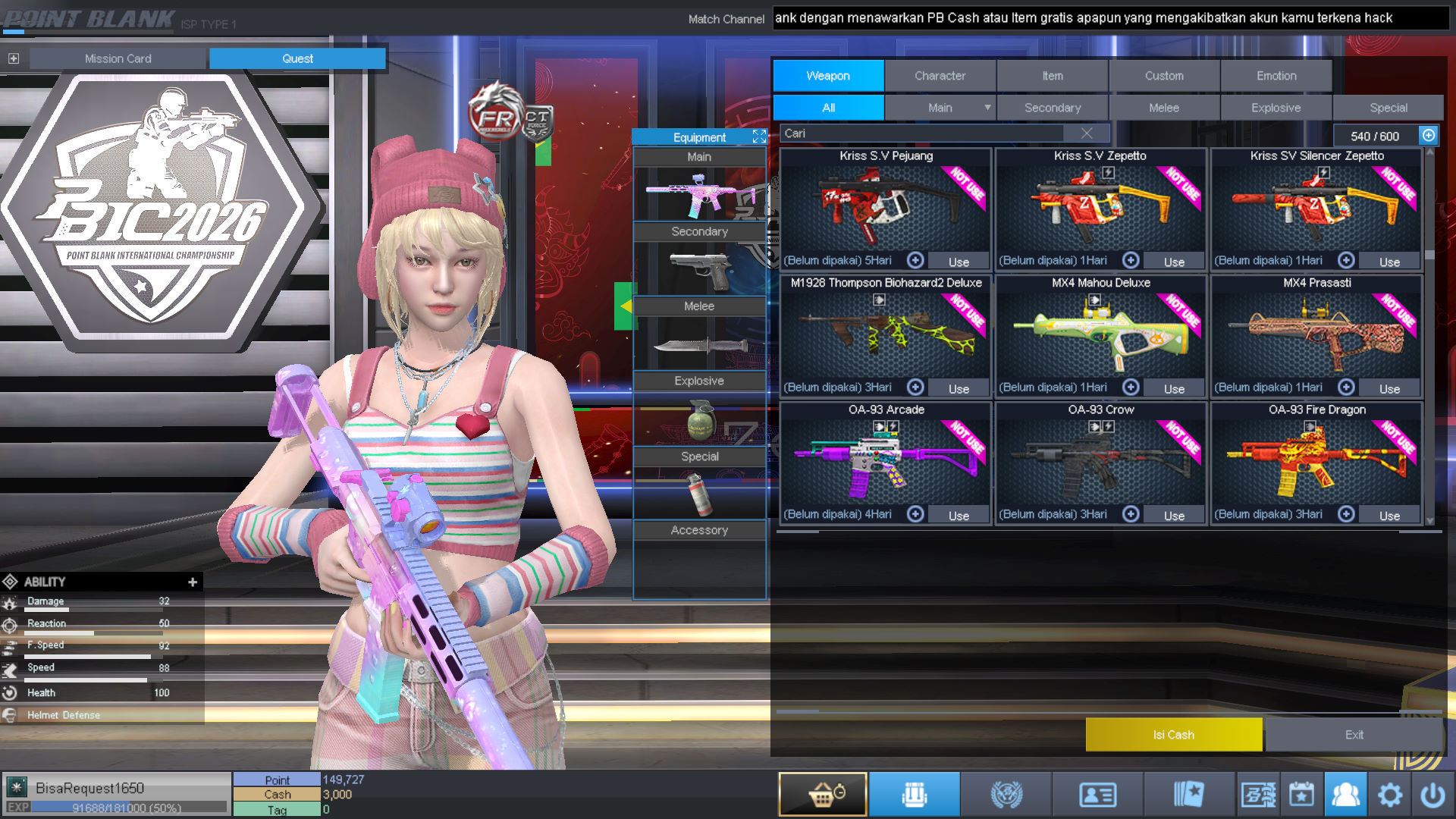 Spesifikasi MAJOR IDOL PERMANEN