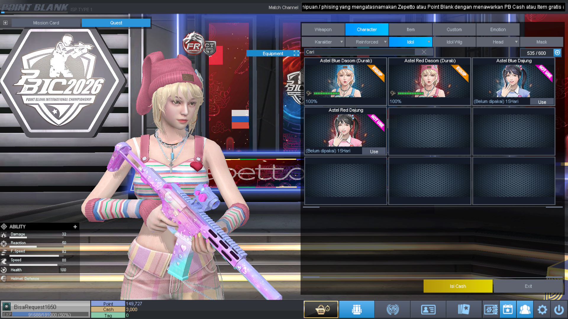 Spesifikasi MAJOR IDOL PERMANEN